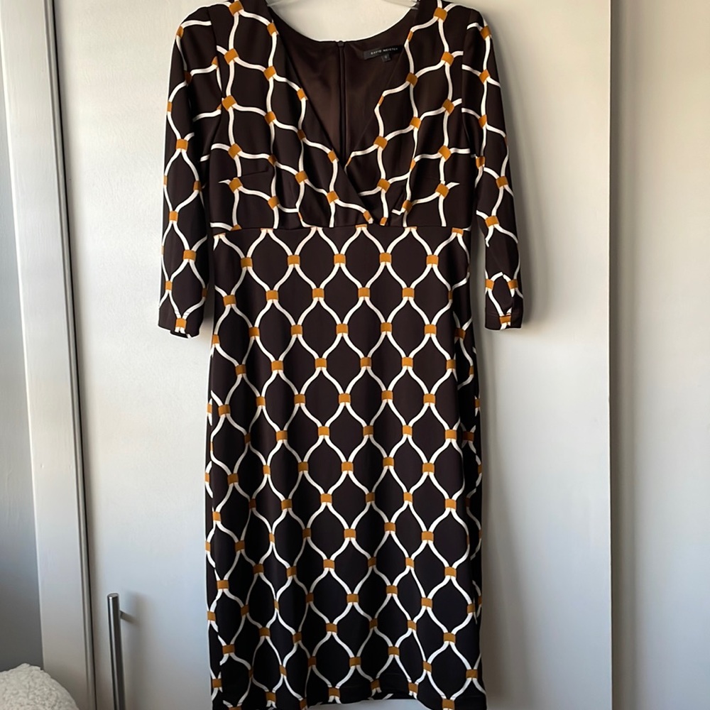 David Meister V-Neck Career Work Dress B5